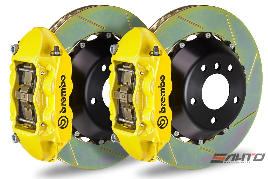 Pinza de freno trasera Brembo GT BBK 4pot P amarilla ranura 345x28 BMW E90 E92 325i 328i Foto 1 de 1