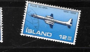 ISLAND SC# 411 1969 12KR USED JET OLD VINTAGE VERY FINE GEDENKMARKE - Bild 1 von 1