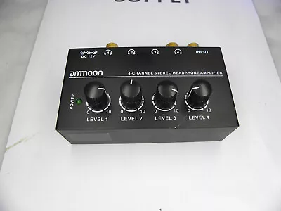 AMMOON HA400 Microamp 4 Channel Stereo Headphone Amplifier UK FREE P&P #256 - Image 1 of 2