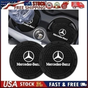 2pcs Car Cup Holder Insert Coaster Non-slip Pad Mat for Mercedes Star Bk Style 5 - Picture 1 of 11