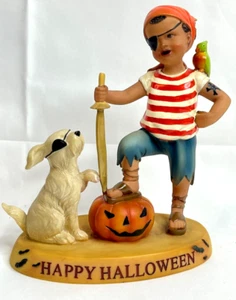 Pirate Halloween Figurine  Boy & His Dog, Cloud Works 2007 Sweet Memories w. Box - Picture 1 of 7