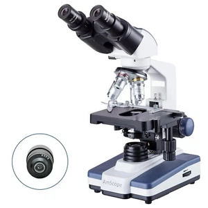 Amscope 40X-2500X Binocular LED Microscopio de Campo Oscuro con Cabezal Siedentopf - Imagen 1 de 9