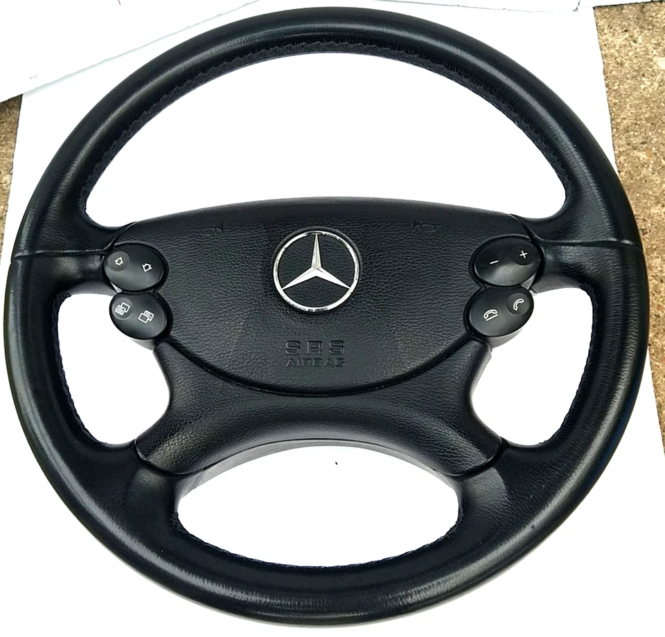 Volante AMG Mercedes cuero negro W211 W463 R230 W219 W209 OEM E55 E63 Foto 1 de 4