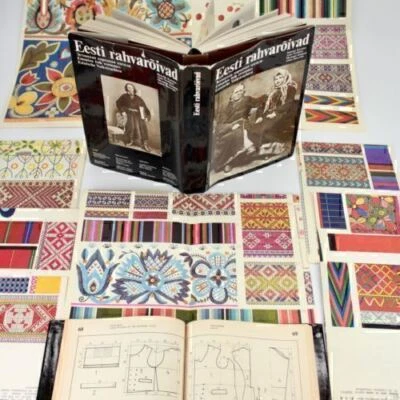 Traditional Folk Costume Ethnic Dress Patterns Designs Graphics Baltic Estonia 3 - Image 1 of 4