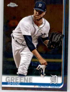 2019 Topps Chrome Shane Greene Base Card MLB PWE Tigers #21 - Picture 1 of 2