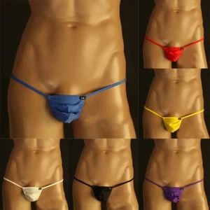 Mens G-String Thong Bulge Pouch Panties Micro Bikini T-back Underwear Briefs / - Picture 1 of 14