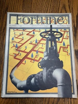 Fortune Magazine August 1940 Volume No.2  Softcover 133 Pages Clean Complete Ads - Image 1 of 4