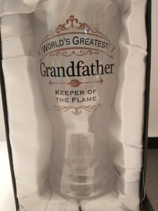 In-sig-ni-a Beer Glass WORLD'S GREATEST GRANDFATHER "KEEPER OF THE FLAME" - Picture 1 of 11