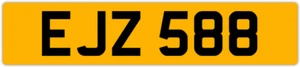 EJZ 588 E 3x3 PLACA DE NÚMERO PRIVADA SIN FECHA EMM EMMA EVE EVA EUAN ERIC ELA ED - Imagen 1 de 1