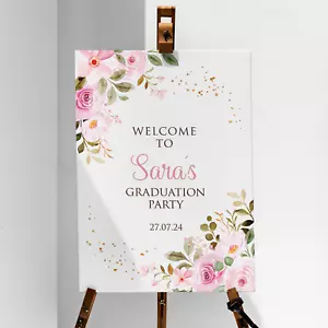Personalised Graduation Sign Congratulation Party Poster ANY NAME Decoration - Picture 1 of 7