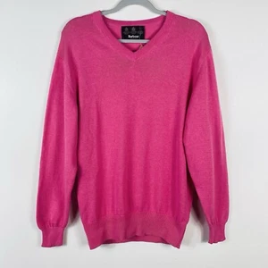 Suéter Pullover Barbour Talla Pequeña Cuello en V Algodón Rosa Agua de Rosas - Imagen 1 de 5