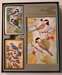 Juego de Cartas de Juego y Almohadilla de Partitura Serie Diseñador de Congreso De Colección Diseño de Pájaro Nuevo de Lote Antiguo - Imagen 1 de 6