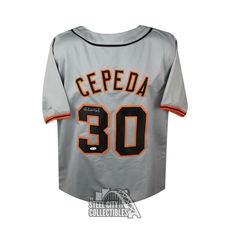 Orlando Cepeda Autographed San Francisco Gray Custom Baseball Jersey JSA Foto 1 de 1