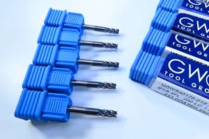 LOT ( 5 PCS ) NEW 1/8" GWS HGWS40125-015 SOLID CARBIDE END MILLS MACHINIST TOOL - Picture 1 of 6