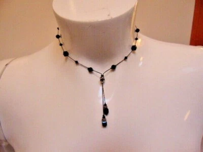 Dabby Reid Heidi Necklace Jet Black Crystal Hematite - Plated HND3181B - Image 1 of 2