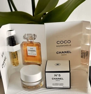Chanel No5 Perfume Sample, Body Lotion Sample 6g And Coco Mademoiselle Sample - Picture 1 of 7