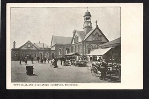 Thetford - Town Hall & Mechanics Institute - gedruckte Postkarte - Bild 1 von 1