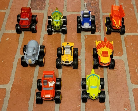Blaze & The Monster Machines Diecast & Plastic Light Up Trucks - Lot of 9 Cover