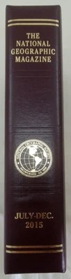 National Geographic Jul–Dec 2015 | 6 VG+ Issues | Leatherette Slipcase - Image 1 of 4