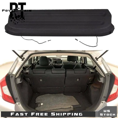 Non Retractable For Honda Fit 2015-2019 Cargo Cover Shield Shade Tonneau Black - Image 1 of 4