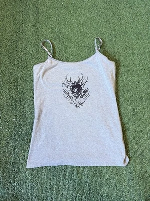 Women’s Cyber Grunge Whimsi Goth Y2K 2000s SO Perfect Cami Gray Tank Size L - Image 1 of 4