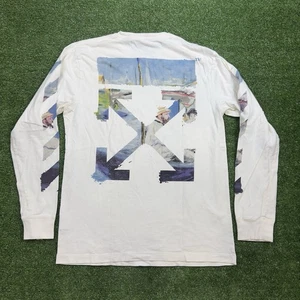 Off-White C/O Virgil Abloh Monet Longsleeve 19 Men’s Large Diagonal Arrows Shirt - Picture 1 of 7