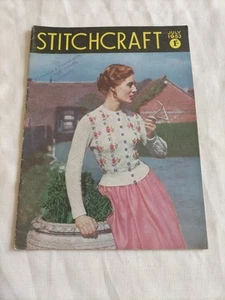 1952 July Stitchcraft Vintage Magazine Knitting, Embroidery, Cross Stitch - Picture 1 of 7
