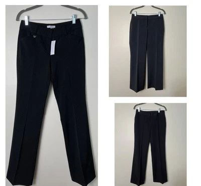 Bundle New York & Company 0 Alfani Dress Pants 2P Gray Black Pinstripes Career - Image 1 of 4