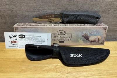CUCHILLO BUCK EE. UU. 685 RMEF ROCKY MTN ELK FNDTN 35 ANIVERSARIO EN CAJA Foto 1 de 4