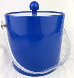 Vintage Retro Crate And Barrel Acrylic Ice Bucket Blueberry Summer Spring C&B - Picture 1 of 14