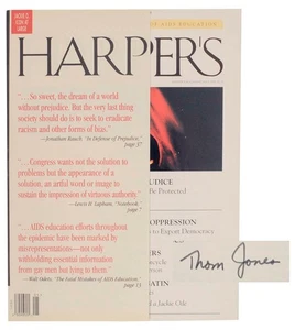 Thom JONES / NIGHTS IN WHITE SATIN IN HARPER'S MAGAZINE MAY 1995 Signed #151772 - Picture 1 of 1