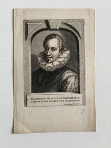 Antique Engraving Francis, Duke of Alençon, Brother of King Henry III of France - Picture 1 of 2