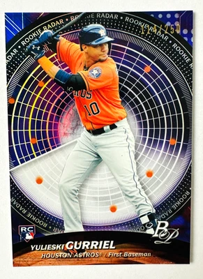 Bowman Platinum Yulieski Gurriel 2023 púrpura paralelo RC SP #/250 ¡Astros novato! Foto 1 de 3