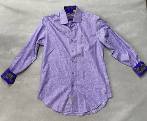 Robert Graham Hemd Herren Paisley Classic Fit Langarm Bestickt Lila S - Bild 1 von 13
