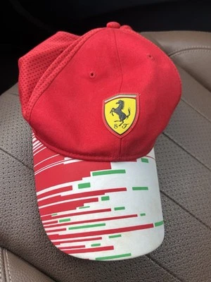 AUTHENTIC PUMA SCUDERIA FERRARI SEBASTIAN VETTEL 2018 CURVED PEAK CAP. - Image 1 of 4