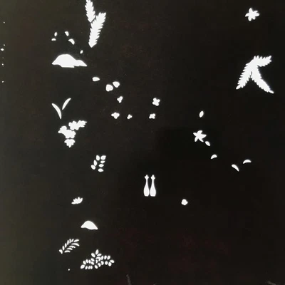 Plantilla kimono de papel katagami japonés antiguo diseño de planta simple C958 Foto 1 de 4