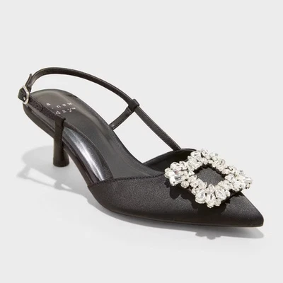 Tacones annette satinados con plantilla de espuma viscoelástica para mujer - Un nuevo Foto 1 de 4