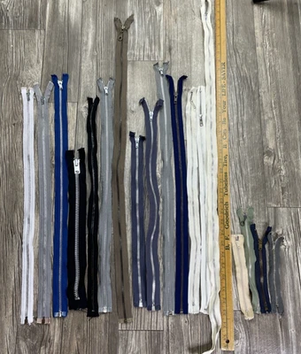 Lote de cremallera metálica usada vintage garra, Robin, YKK, ideal, Dulon 18 tamaños mixtos Foto 1 de 4