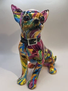 Arte Graffiti Chihuahua Estatua Estatuilla Perro Color Arte Moderno Decoración del Hogar - Imagen 1 de 10