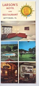 Vintage Postcard Gettysburg PA Larsons Motel Quality Motel 8.25 x 3.5" - Picture 1 of 4