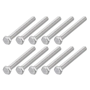 Sechskantschrauben M5-0,8 x 50 mm 10 Stück 304 Edelstahl Grob Vollgewinde silber - Bild 1 von 6