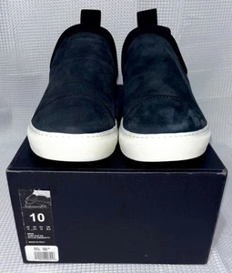 James Perse Mens French Navy Zuma Leather Slip Ons Size US 10/ UK 9.5 - Picture 1 of 12