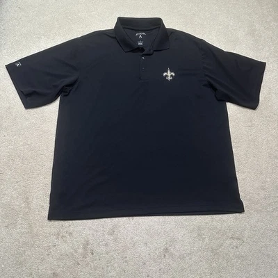 Camisa Polo New Orleans Saints Para Hombre Grande Negra Antigua Foto 1 de 4
