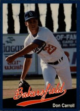1991 Bakersfield Dodgers Cal League #27 Don Carroll