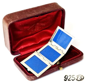 Reise-Fotorahmen 925er Silber Guilloche-Dekor Franz Scheuerle um 1970 Z20 - Bild 1 von 13