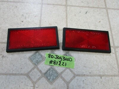 Vintage 80 Arctic Cat Jag 3000 Snowmobile Red Tunnel Reflectors - Изображение 1 из 4