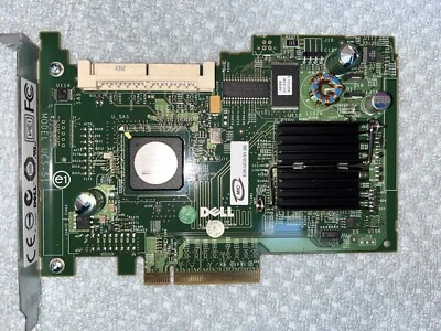 Tarjeta controladora RAID SATA Dell 0GU186 Power Edge 5i PCI-E SAS Foto 1 de 2