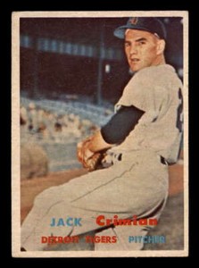 1957 Topps Semi-High #297 Jack Crimian Tigers EX (5) a