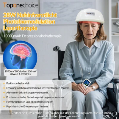 28W 1070nm Photobiomodulation Brain Helmet NIR Light Therapy Depressionen/Angst - Bild 1 von 4