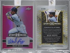 2018 Leaf Metal Sports Heroes Pink /7 Wade Boggs #BA-WB1 Auto HOF